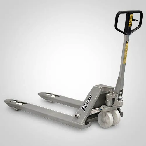 Transpalete Paletrans TM2500 IC inox em Brasília, chassi em aço inoxidável